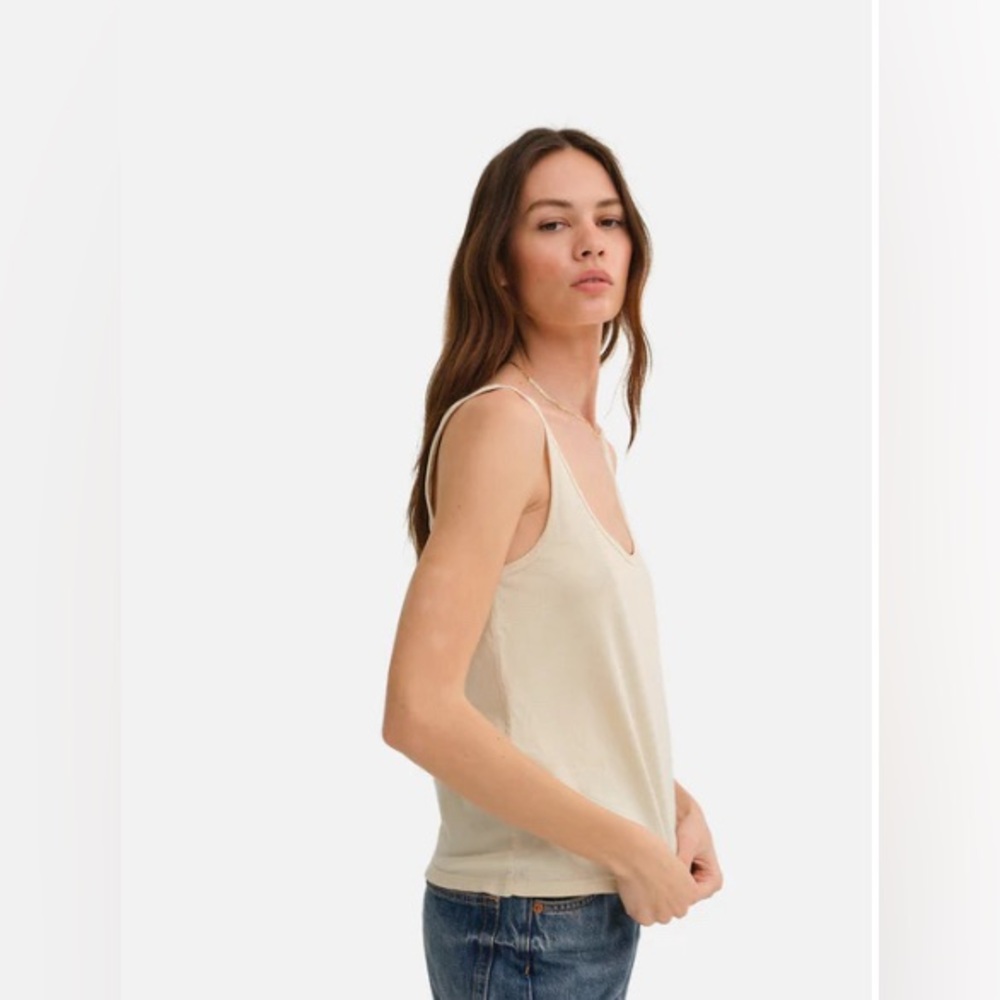 MATE the Label organic cotton layering tank Bone Small